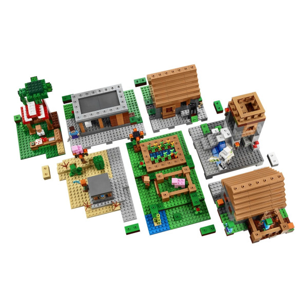 Конструктор 1600 деталей Minecraft Селище Майнкрафт My World 100010