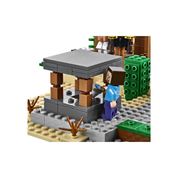 Конструктор 1600 деталей Minecraft Селище Майнкрафт My World 100010