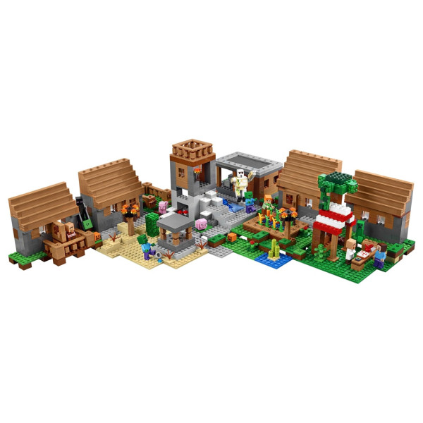 Конструктор 1600 деталей Minecraft Селище Майнкрафт My World 100010