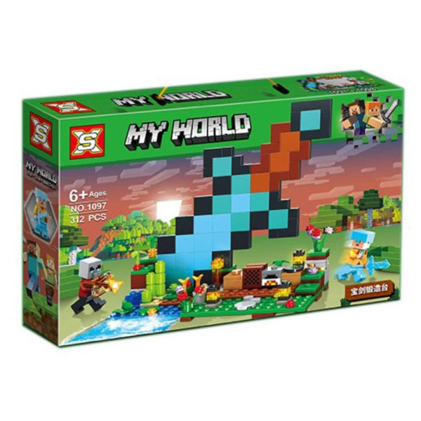 Конструктор Minecraft Аванпост мечів 312 деталей Майнкрафт MineWorld My World 1097