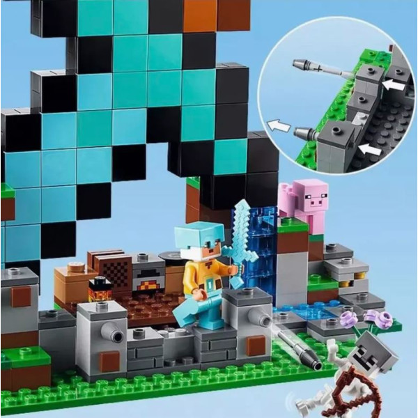 Конструктор Minecraft Аванпост мечів 312 деталей Майнкрафт MineWorld My World 1097