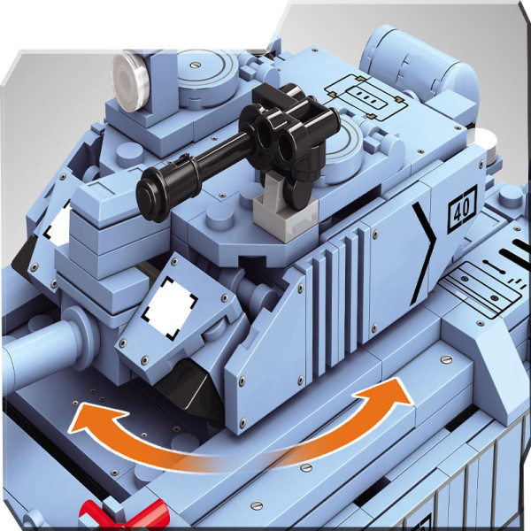 Конструктор Танк CHALLENGER II: Захист кордону 628 деталей сірий TWF892-D-4