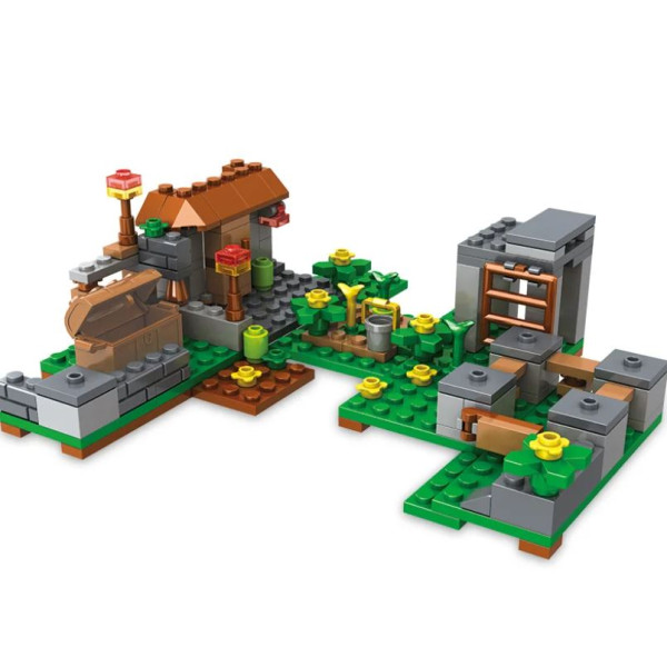 Конструктор Minecraft 13824 Битва на скелі 231 деталей Майнкрафт MineWorld My World