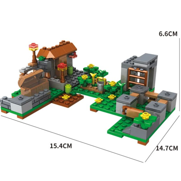 Конструктор Minecraft 13824 Битва на скелі 231 деталей Майнкрафт MineWorld My World