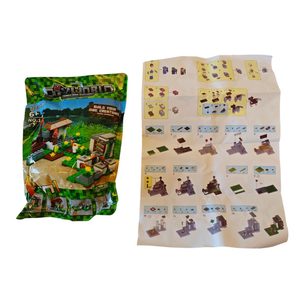 Конструктор Minecraft 13824 Битва на скелі 231 деталей Майнкрафт MineWorld My World