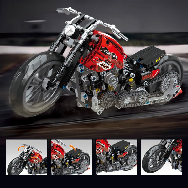 Конструктор мотоцикла 48001 Technic Ducati ExoRider V2: Вулична швидкість 388 деталей червоний