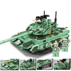 Конструктор "Бойовий танк Leopard 2A7" 608 деталей зелений камуфляж TWF892-D-5