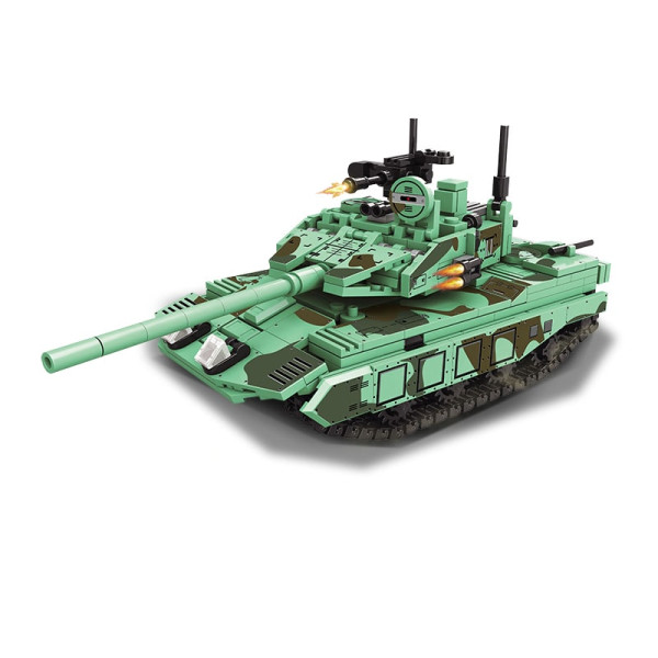 Конструктор "Бойовий танк Leopard 2A7" 608 деталей зелений камуфляж TWF892-D-5