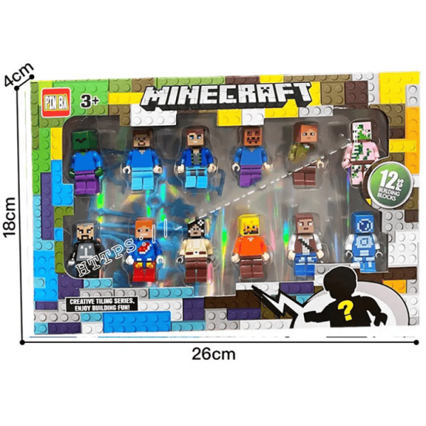 Набір фігурок Minecraft Майнкрафт 12 штук 
