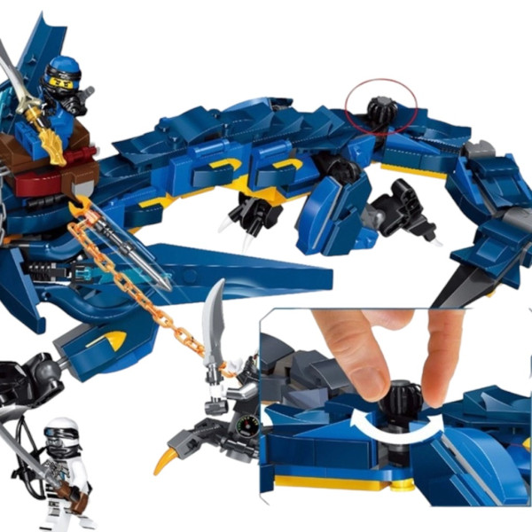 Набір Дракон стихії блискавки та воїни ніндзя Нінзяго Ninjago 530 деталей R3004