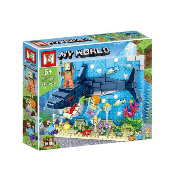 Конструктор Minecraft Велика акула 396 деталей Майнкрафт My World MG1305