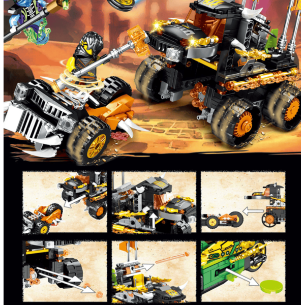 Конструктор NINJAGO Бойовий позашляховик ніндзя 615 деталей Нінзяго MG859