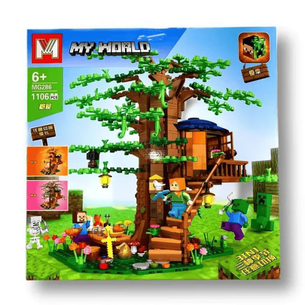 Конструктор  Minecraft Будиночок на дереві 1106 деталей Майнкрафт My World MG286