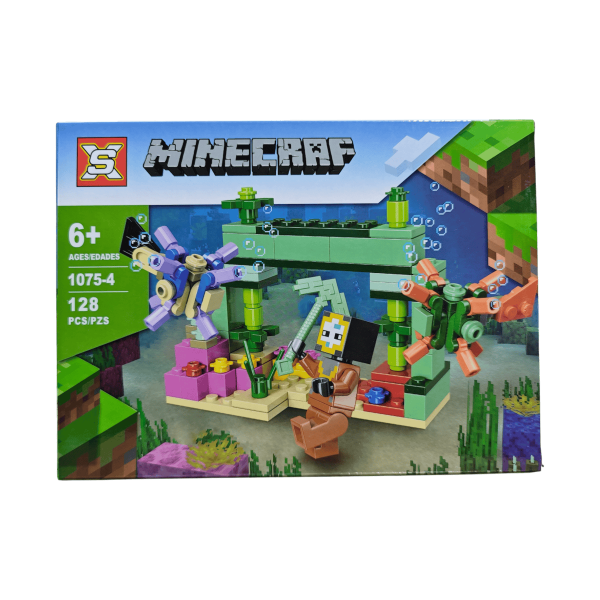 Конструктор  Minecraft Підводний світ 128 деталей Майнкрафт My World 1075-4