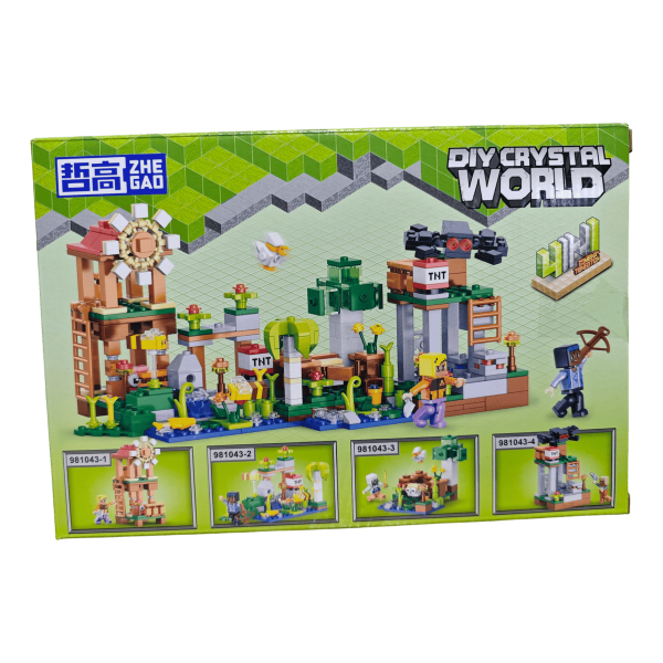 Конструктор Minecraft 4в1 Кристальний світ 508 деталей Майнкрафт My World  981043