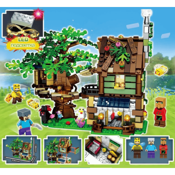 Конструктор Minecraft Місто фермерів 830 деталей Майнкрафт My World MG1300