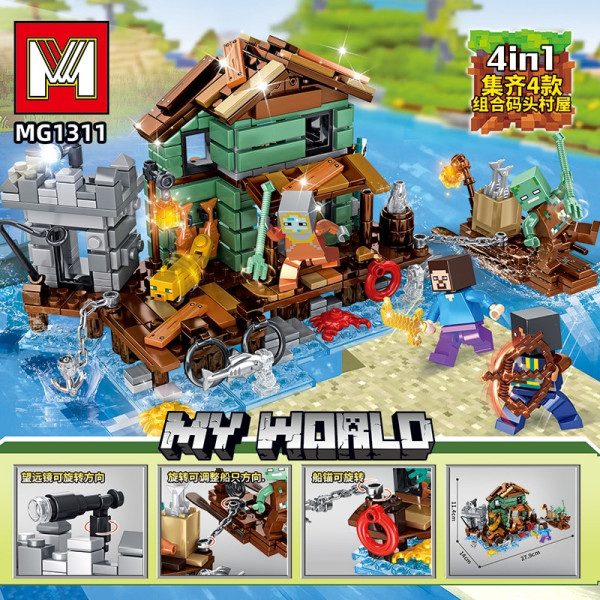 Набір конструкторів Minecraft Острів виживання 4 в 1 530 деталей Майнкрафт My World MG1311