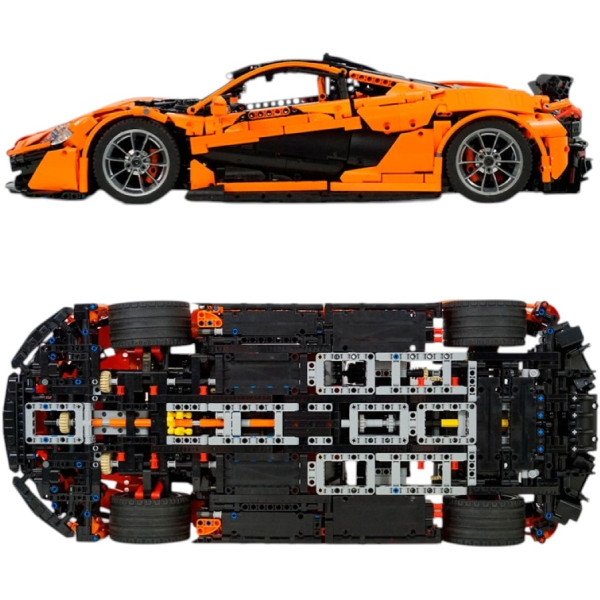 Конструктор Mould King McLaren P1 1:8 13090 на радіокеруванні з підсвіткою 3228 деталей Technic жовтий