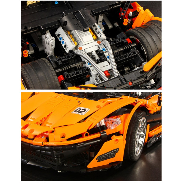 Конструктор Mould King McLaren P1 1:8 13090 на радіокеруванні з підсвіткою 3228 деталей Technic жовтий