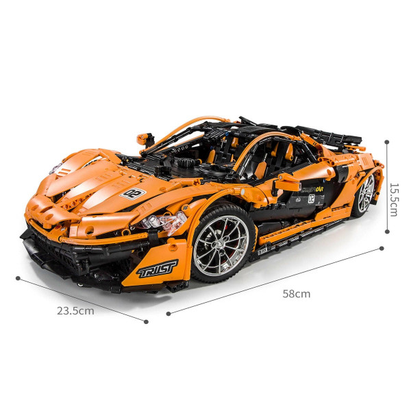 Конструктор Mould King McLaren P1 1:8 13090 на радіокеруванні з підсвіткою 3228 деталей Technic жовтий