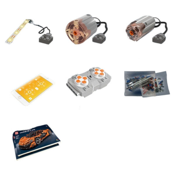 Конструктор Mould King McLaren P1 1:8 13090 на радіокеруванні з підсвіткою 3228 деталей Technic жовтий