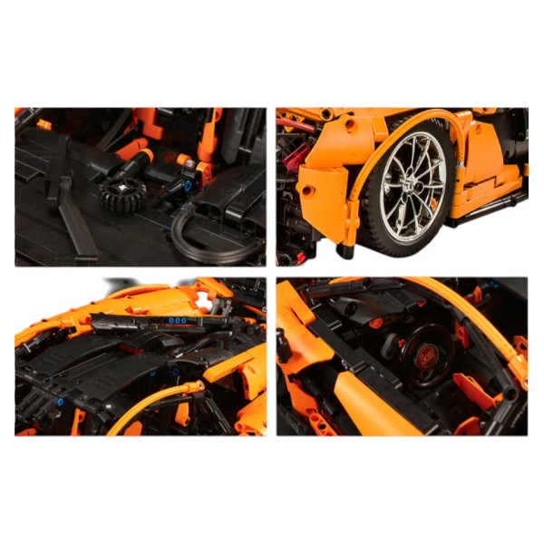 Конструктор Mould King McLaren P1 1:8 13090 на радіокеруванні з підсвіткою 3228 деталей Technic жовтий