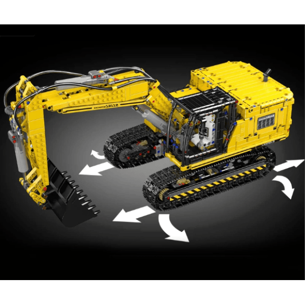 Конструктор Mould King Екскаватор на радіокеруванні 2169 деталей Technic 13112S жовтий