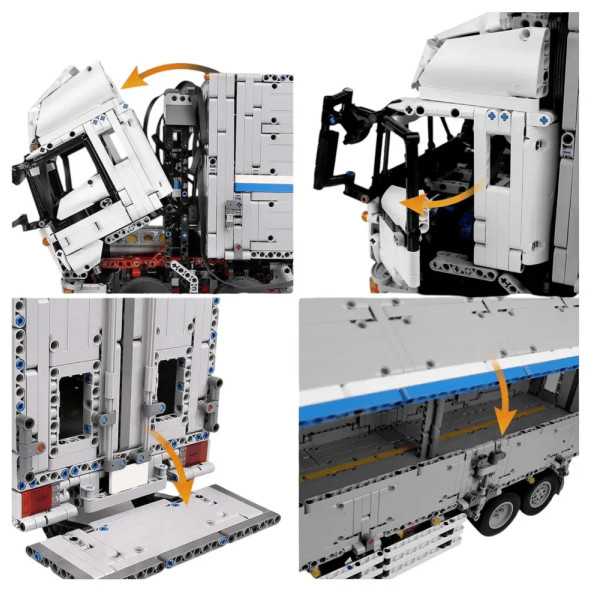 Конструктор Mould King Фура з причепом на радіокеруванні 4166 деталей Technic 13139 вантажівка біла