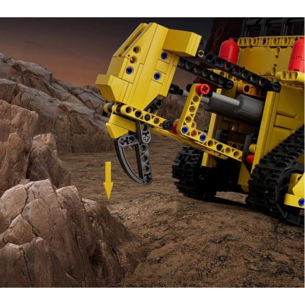 Конструктор Mould King D11 Бульдозер на радіокеруванні 1508 деталей Technic 15084 жовтий