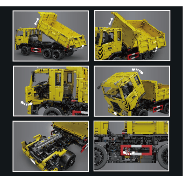 Конструктор Mould King вантажівка самоскид на радіокеруванні 3206 деталей Technic 17012 жовтий