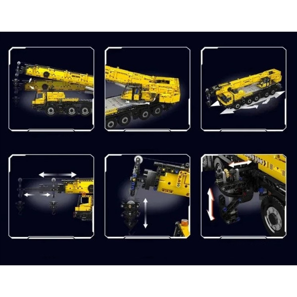 Конструктор Mould King Вантажний кран LTM 1110 на радіокеруванні 3218 деталей Technic 17073 жовтий
