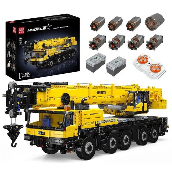 Конструктор Mould King Вантажний кран LTM 1110 на радіокеруванні 3218 деталей Technic 17073 жовтий