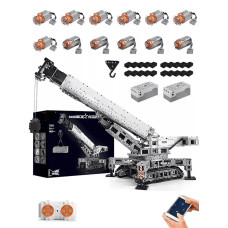 Конструктор Гусеничний кран Mould King 17002 Liebherr LTR 11200 на радіокеруванні 4000 деталей білий