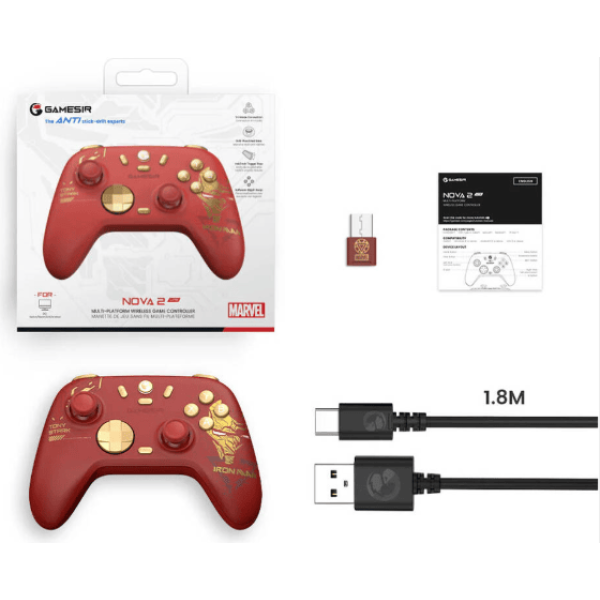 Бездротовий геймпад GameSir T4 Nova Lite 2 Iron Man Edition + 2.4GHz + кейс