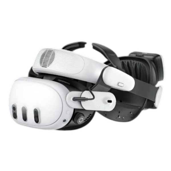 Кріплення AMVR BS1 Head Strap з кондиціонером та акумулятором 8000 mAh для Meta Quest 3 біле