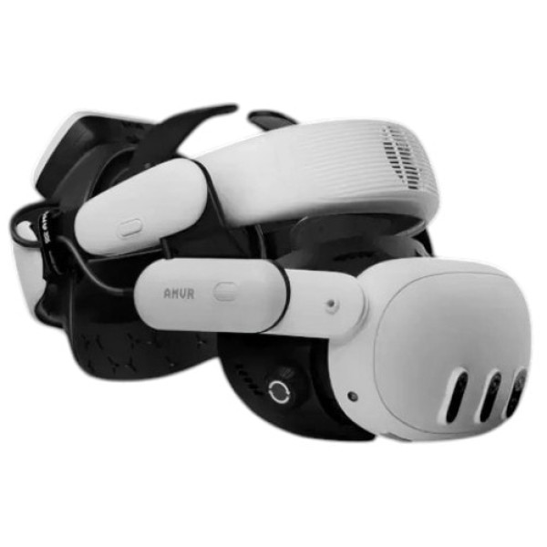 Кріплення AMVR BS1 Head Strap з кондиціонером та акумулятором 8000 mAh для Meta Quest 3 біле