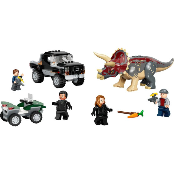 Конструктор Jurassic World 7015 Напад трицератопса на пікап 210 деталей Парк Юрського періоду