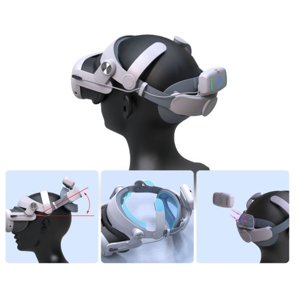 Кріплення FiirVR T3d з двома змінними акумуляторами для Meta Quest 3 та 3s