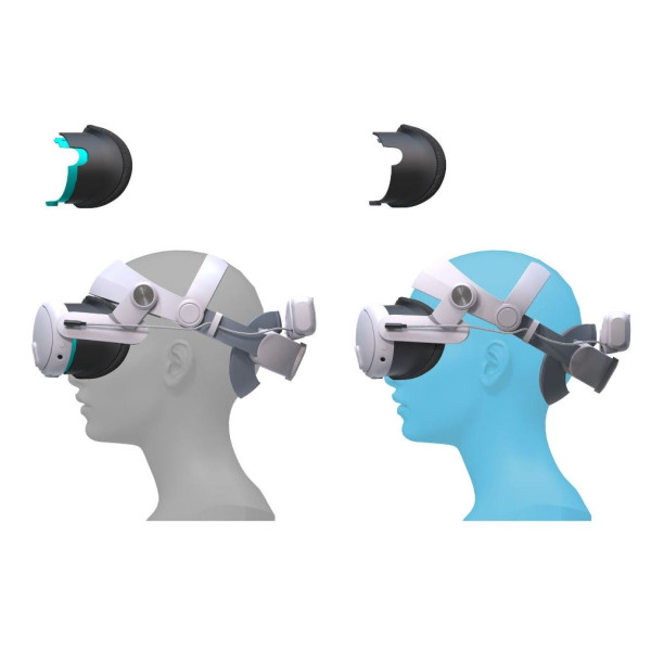 Кріплення FiirVR T3d з двома змінними акумуляторами для Meta Quest 3 та 3s