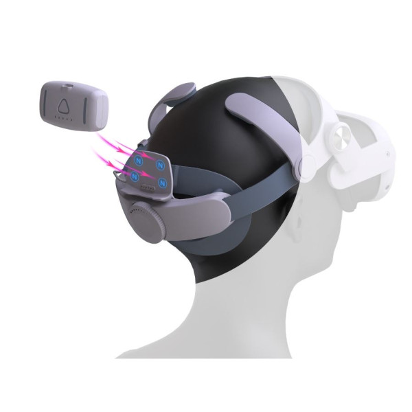 Кріплення FiirVR T3d з двома змінними акумуляторами для Meta Quest 3 та 3s